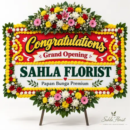 Papan Bunga Ucapan Selamat Rajeg